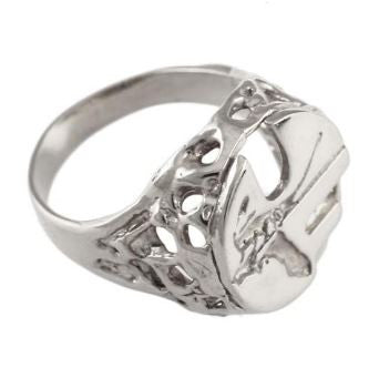 Retro Pell Logo Sterling Silver Ring - Jewelry Works