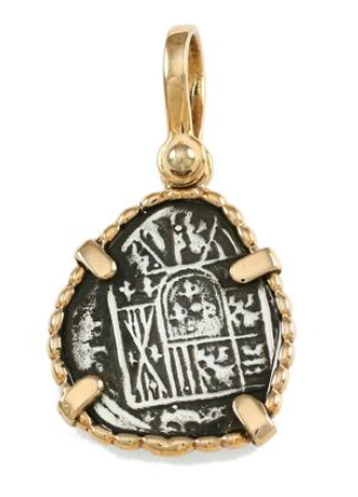 3/4" REPLICA ATOCHA WITH TWISTED FRAME & SHACKLE BAIL - ITEM #15662 - Jewelry Works