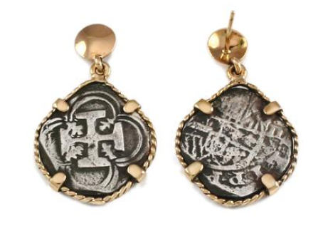 3/4" REPLICA ATOCHA EARRINGS IN TWISTED FRAME - ITEM #30768 - Jewelry Works