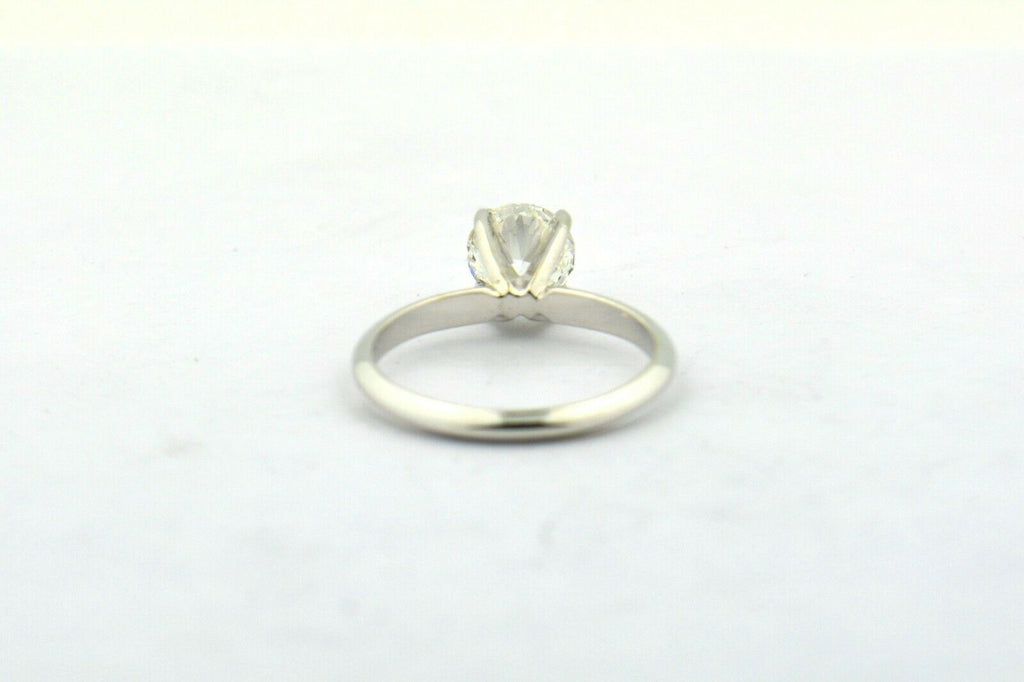 1.25ct Round Brilliant Solitaire Diamond 14KW Gold Engagement Ring VS1 H GIA - Jewelry Works