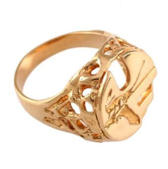 Retro Pell Logo 14K Gold Ring - Jewelry Works