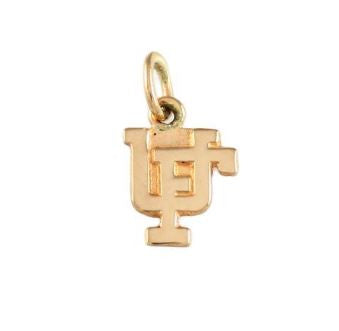 3/8" Overlapping UF Logo 14K Gold Pendant Charm - Jewelry Works