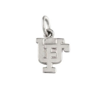 3/8" Overlapping UF Logo Sterling Silver Pendant Charm - Jewelry Works