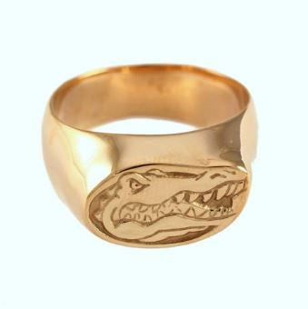 Albert Gator Head Logo 14K Gold Ring - Jewelry Works