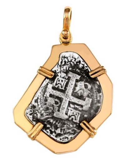 1 1/2" REPLICA ATOCHA WITH SMOOTH BEZEL FRAME & SHACKLE BAIL - ITEM #14007 - Jewelry Works