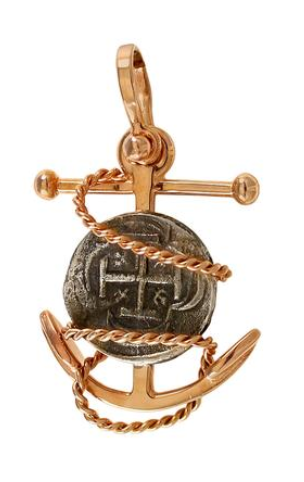 REPLICA ATOCHA IN A FOULED ANCHOR SETTING - ITEM #14727 - Jewelry Works