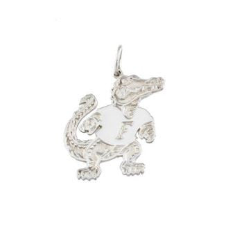 3/4" Albert Gator Sterling Silver Pendant - Jewelry Works