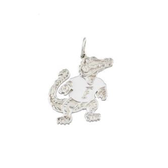 3/8" Albert Gator Sterling Silver Pendant - Jewelry Works