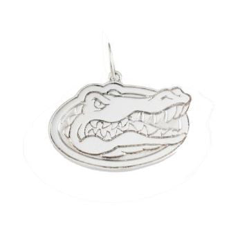 1" Sterling Silver Albert Gator Head Pendant - Jewelry Works