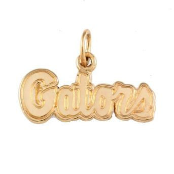 1" Gator Script 14K Gold Logo Pendant - Jewelry Works