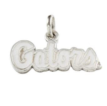 1" Gator Script Sterling Silver Logo Pendant - Jewelry Works