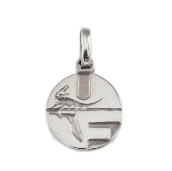 1/2" Sterling Silver UF Pell Logo Charm Pendant - Jewelry Works
