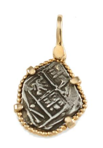 7/8" REPLICA ATOCHA WITH TWISTED FRAME & SHACKLE BAIL - ITEM #15557 - Jewelry Works
