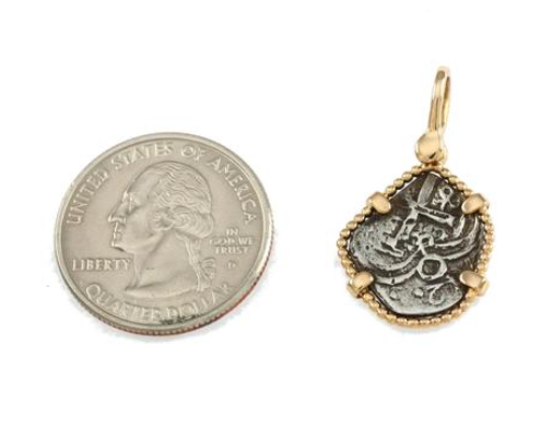 7/8" REPLICA ATOCHA WITH TWISTED FRAME & SHACKLE BAIL - ITEM #15557 - Jewelry Works