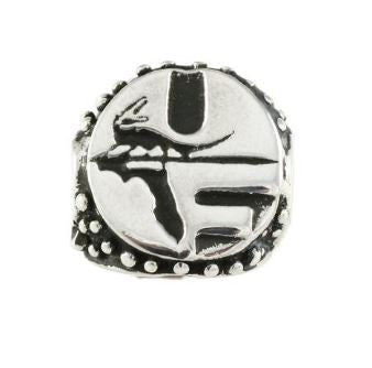Gator Bead University of Florida 3 Sided Pell Logo Sterling Silver - Jewelry Works