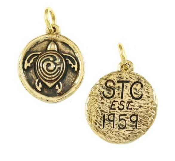 18634 - 1 1/2" BRONZE STC SYMBOL WITH INITIALS & DATE ON BACK - Jewelry Works