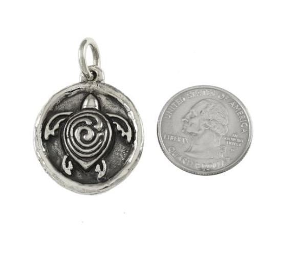 18634A - 1 1/4" STERLING STC SYMBOL WITH INITIALS & DATE ON BACK - Jewelry Works