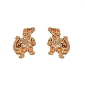 3/8" 14K Gold Albert Gator Stud Earrings - Jewelry Works