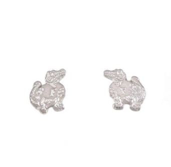 3/8" Sterling Silver Albert Gator Stud Earrings - Jewelry Works
