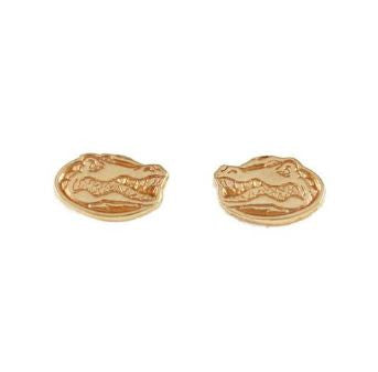 3/8" 14K Gold Gator Head Stud Earrings - Jewelry Works