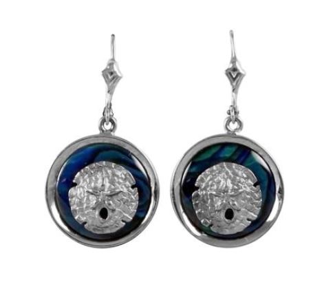 30650 - SAND DOLLAR SEA OPAL EARRINGS - Jewelry Works