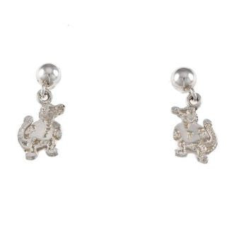3/8" Sterling Silver Albert Gator Dangle Post Earrings - Jewelry Works