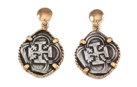 3/4" REPLICA ATOCHA EARRINGS IN TWISTED FRAME - ITEM #30768 - Jewelry Works