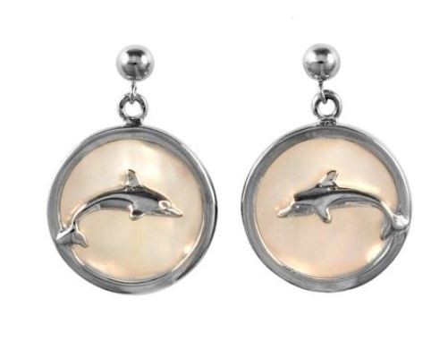 30774 - DOLPHIN SEA OPAL EARRINGS - Jewelry Works