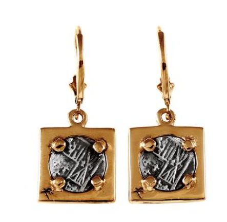 1/2" REPLICA ATOCHA EARRINGS IN SQUARE FRAME - ITEM #30906 - Jewelry Works