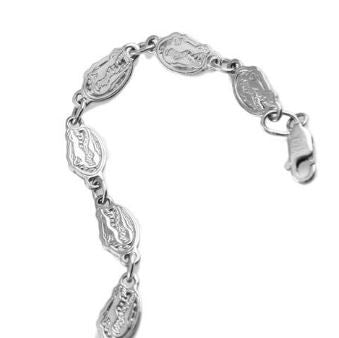 Gator Head Link Sterling Silver Bracelet - Jewelry Works