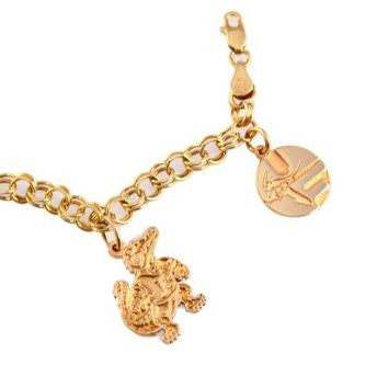 University of Florida 14K Gold Charm Bracelet - Jewelry Works