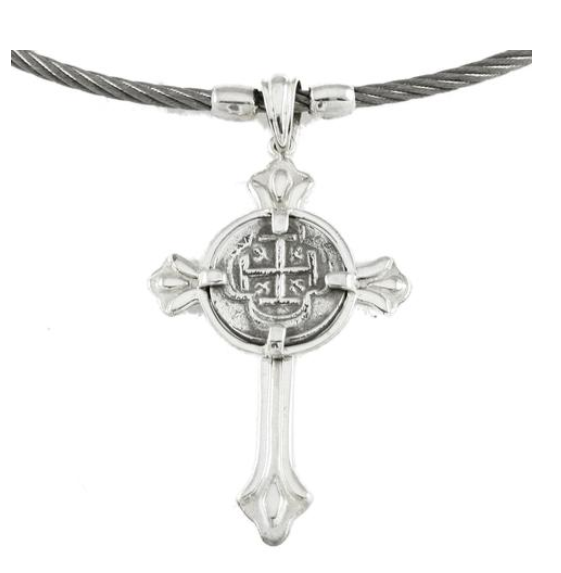 REPLICA ATOCHA CROSS PENDANT ON CABLE NECKLACE - ITEM #47228 - Jewelry Works