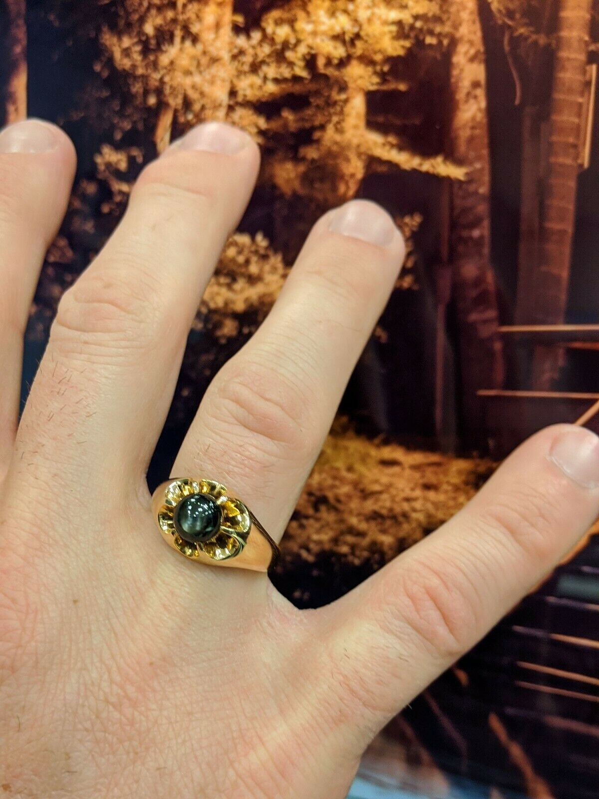 Ruby & Black Star Sapphire Ring Harem Ring Unique Engagement Ring 14K Gold  Princess Ring Vintage Wedding Ring Big Bold Statement Ring - Etsy