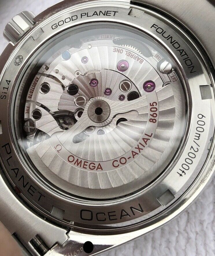 Omega Seamaster GMT Planet Ocean Stainless Steel Automatic Watch with Orange and - Jewelry Works