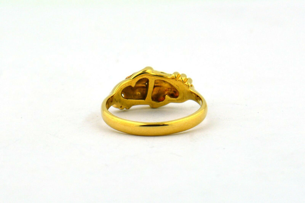 10 Karat Black Hills Gold Ring Leaf Design 2.6G Size 6.5 - Jewelry Works