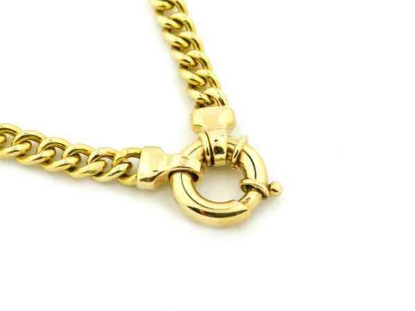 14 Karat Gold Enameled Circle Nautical Curb Necklace - Jewelry Works