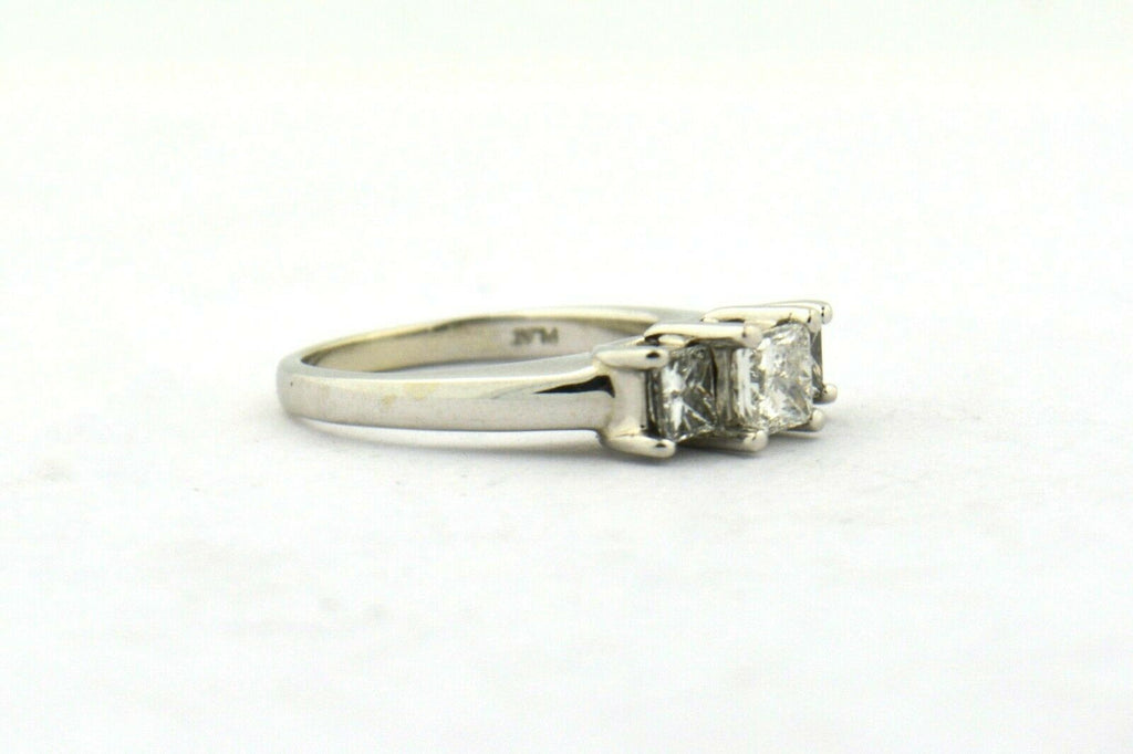 14KW/Platinum 1CTTW Three Stone Princess Cut Diamond Engagement Ring SI2-I1 H-I - Jewelry Works