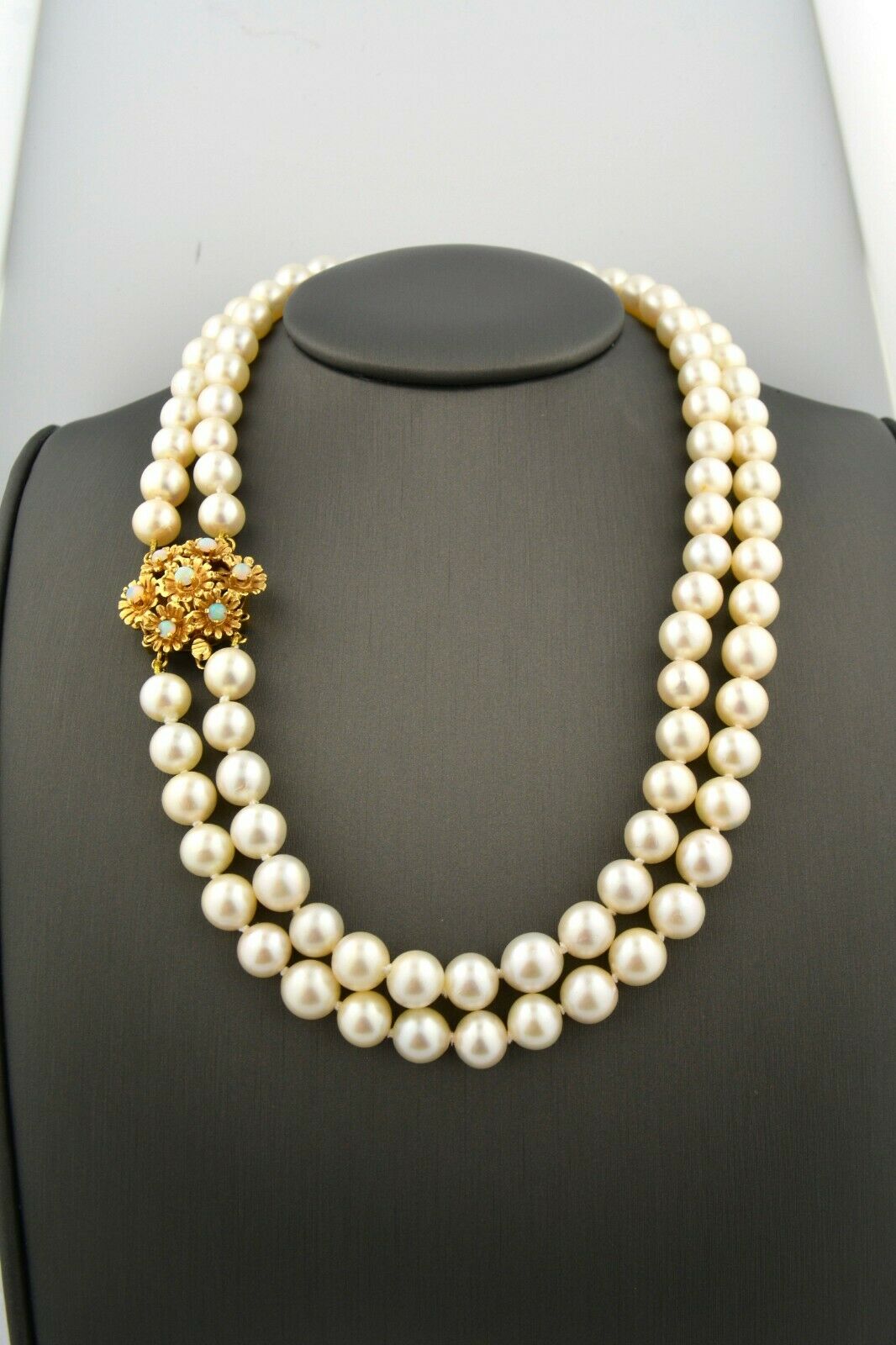 Vintage 17in 2-Strand 7-8MM Near Round Freshwater Pearl Necklace 14KY -  Jewelry Works