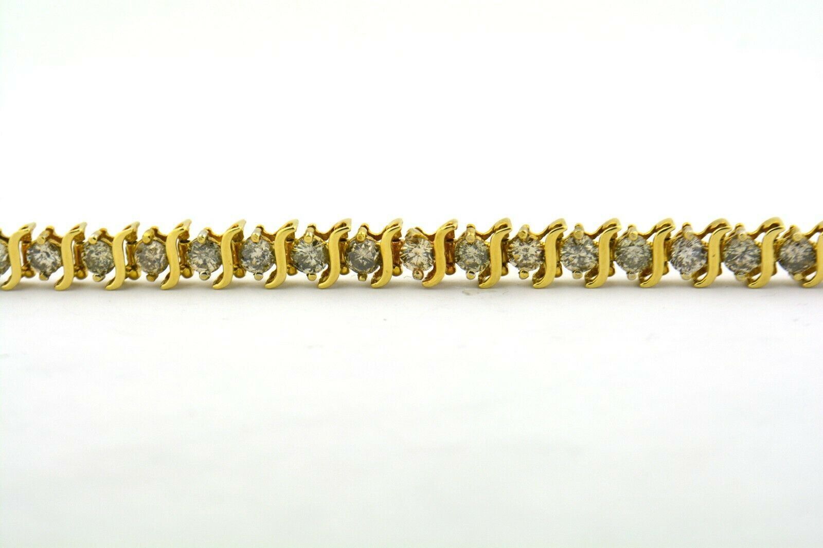 10k Yellow Gold 2.08 tcw Diamond Tennis Bracelet – Oliver Jewellery