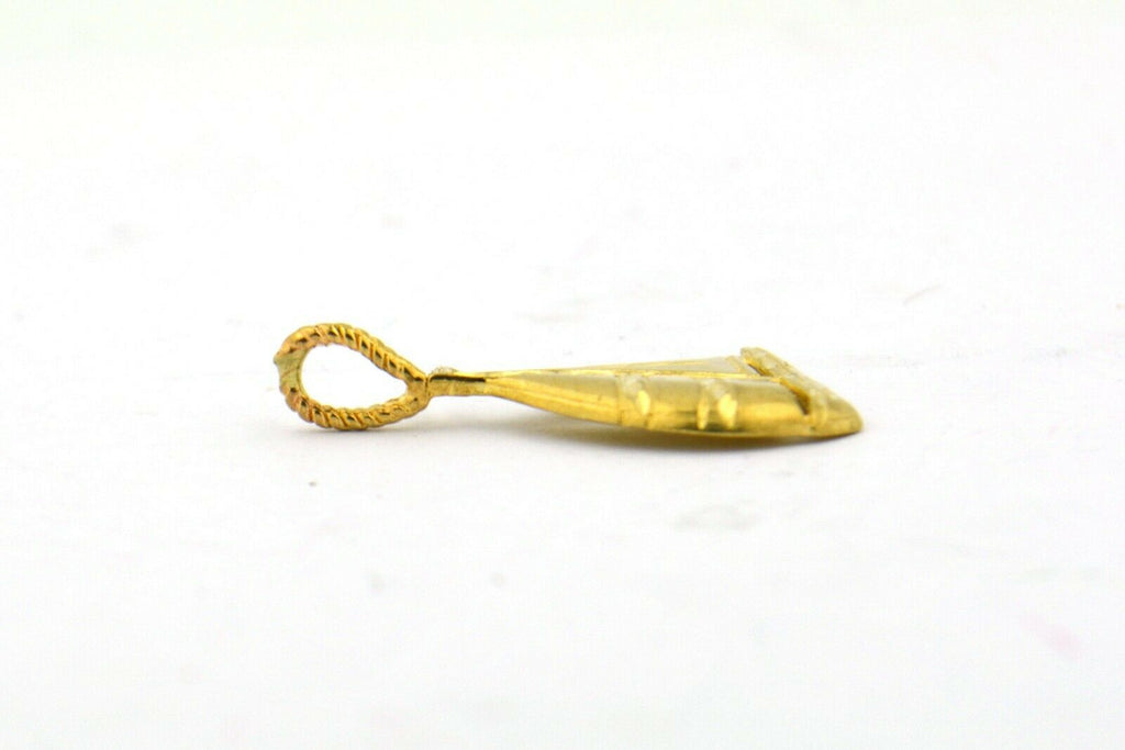 14KY 29x17MM Sailboat Pendant with Twisted Bail 2.1G - Jewelry Works