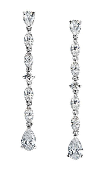 Elegant Drop Earrings 8E027CLP - Jewelry Works