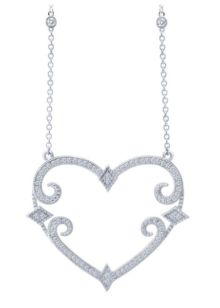 9N013CLP Designer Heart Necklace - Jewelry Works