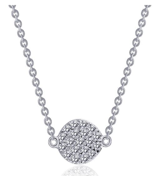 9N022CLP Simulated Diamond Circle Necklace - Jewelry Works
