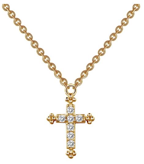 Simulated Diamond Cross Necklace - Jewelry Works