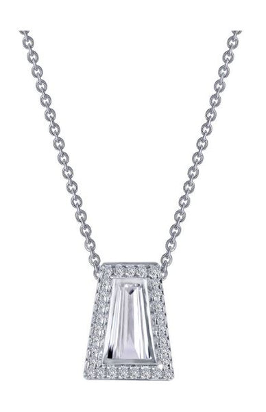 9N080CLP Bezel Set Baguette Necklace - Jewelry Works