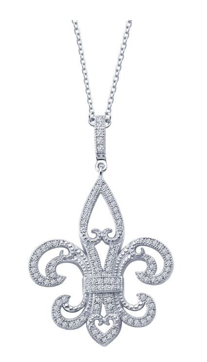 9P001CLP Fleur-de-lis Necklace - Jewelry Works