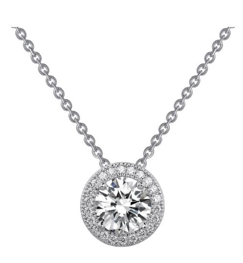 9P025CLP Designer Halo Necklace - Jewelry Works