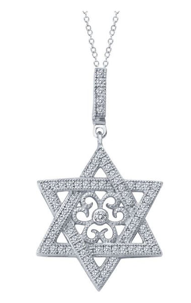 9P027CLP Star of David Necklace - Jewelry Works