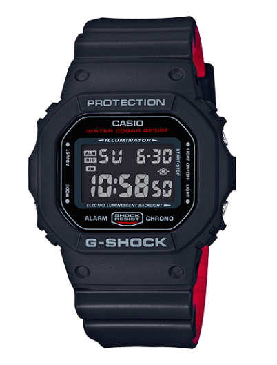 Casio G-Shock DW5600HR-1 Red and Black Men's Watch - Jewelry Works