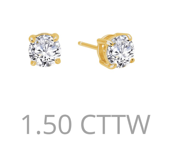 1.5 cttw Simulated Diamond Post Earrings - Jewelry Works